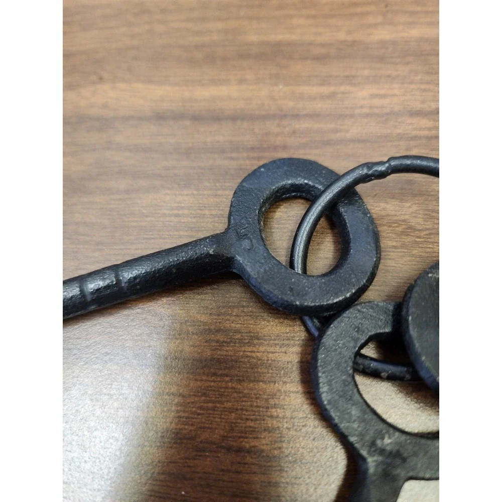 Decorative Set Of 3 Black‎ Skeleton Keys With Ring